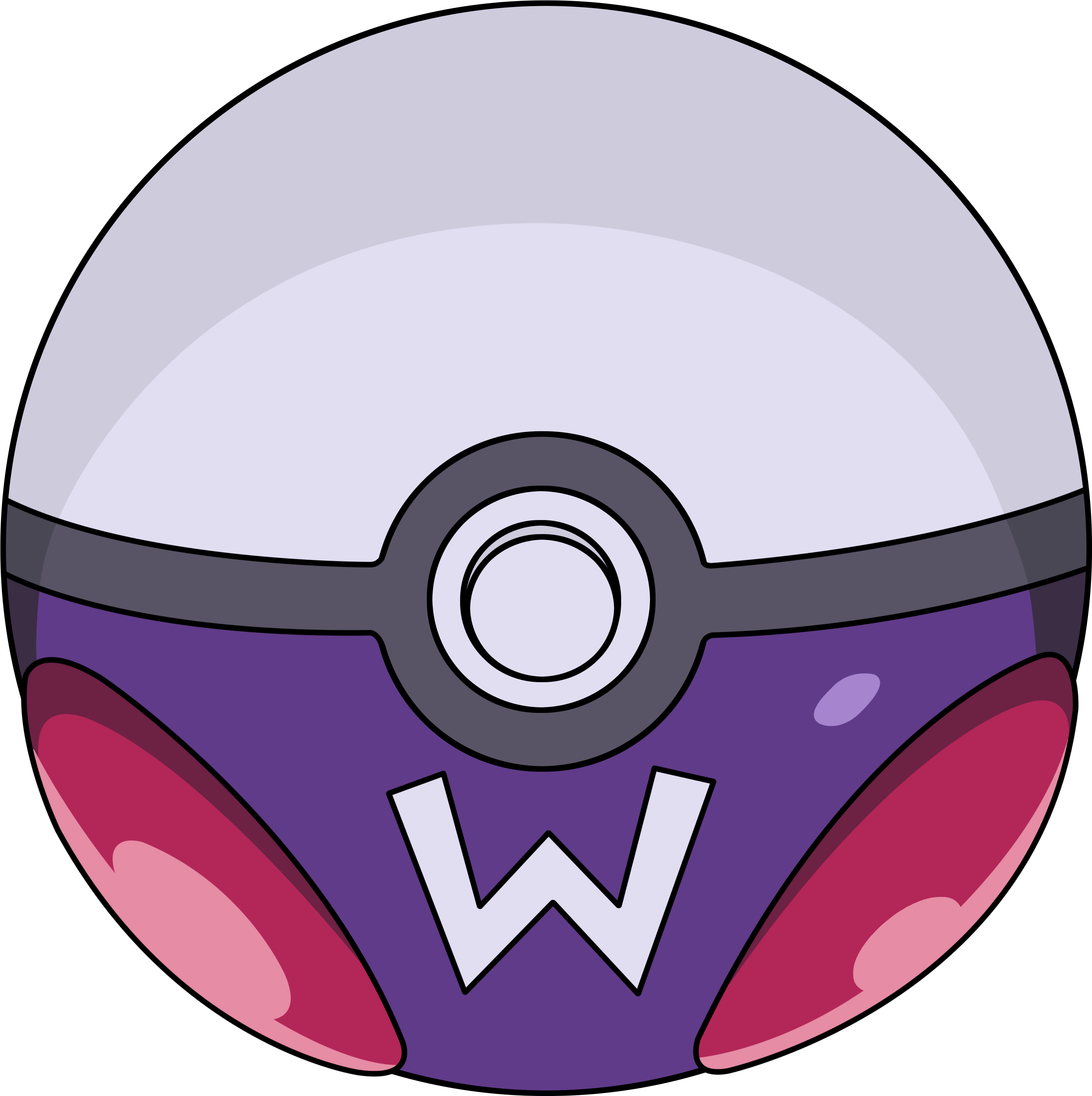 [pokemon/mario Extended Universe]the Master Ball Is - Pokemon Master Ball Png Clipart (3041x3000), Png Download