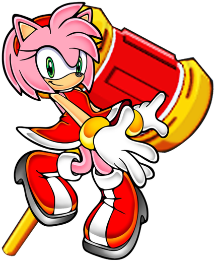 Amy Rose Render Clipart (609x520), Png Download