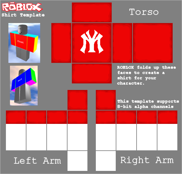 One Of My Favorite Shirts Red Roblox Shirt Template Clipart Large Size Png Image Pikpng - roblox template size