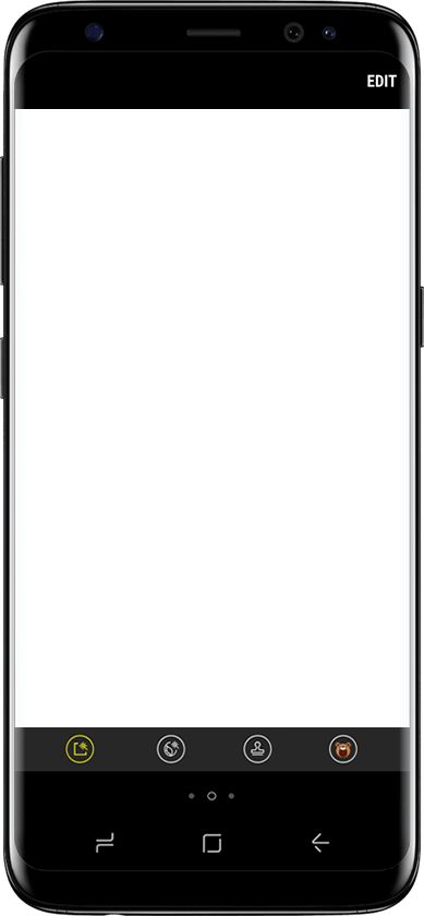 Image Of Galaxy S8 With Empty Screen - Phone Camera Screen Transparent Clipart (389x840), Png Download
