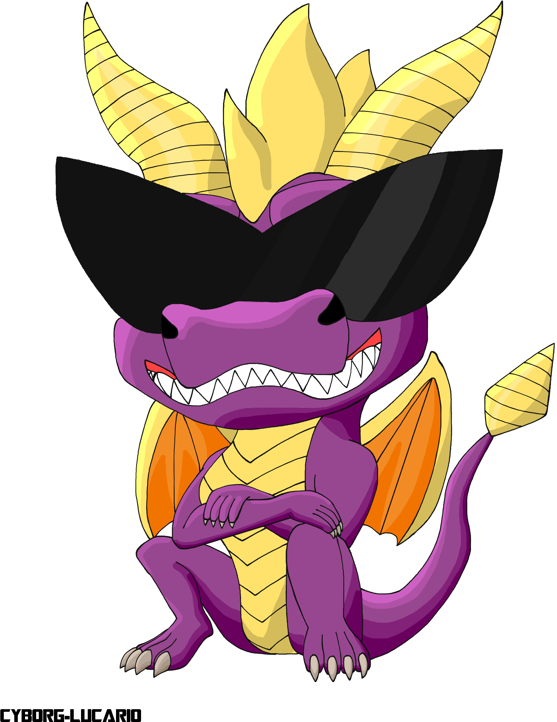 [com] Chibi Spyro - Cartoon Clipart (2178x2623), Png Download