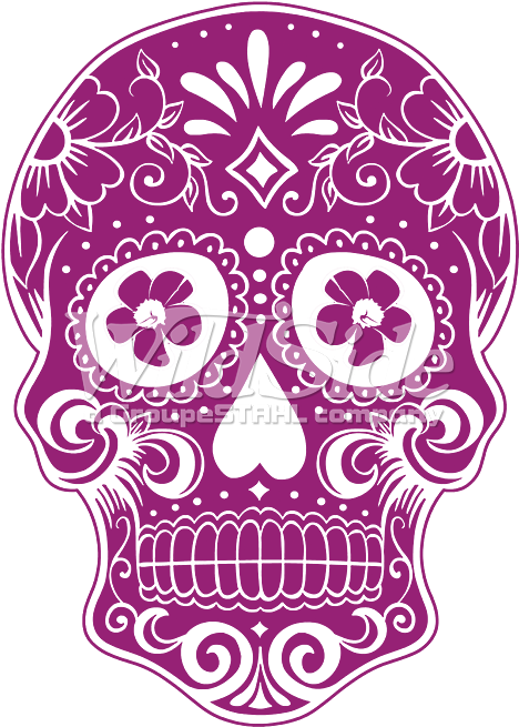 Pink Day Of The Dead Skull - Day Of The Dead Pink Clipart (675x675), Png Download
