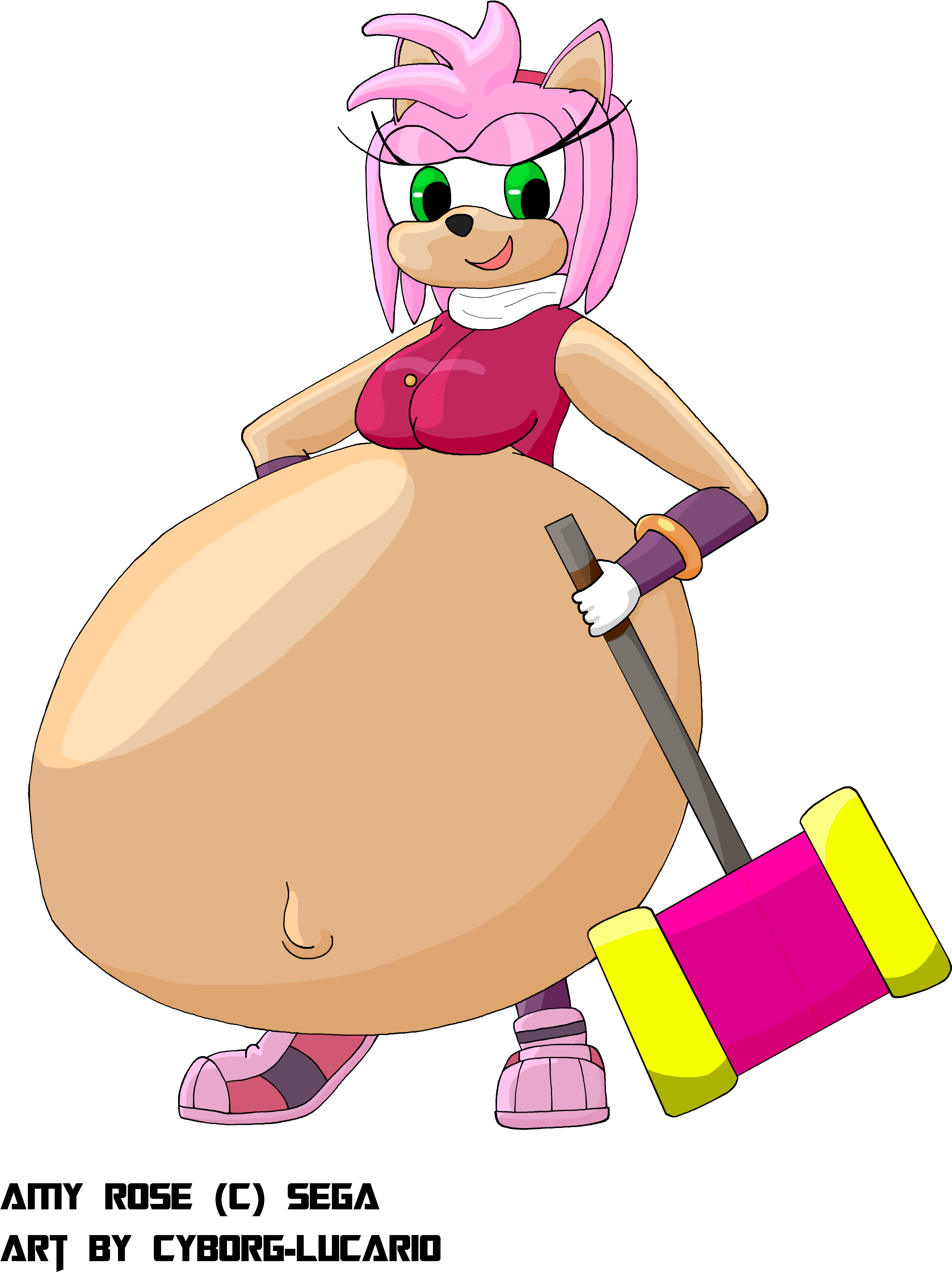 Big Boom Amy Rose - Cartoon Clipart (2976x3968), Png Download