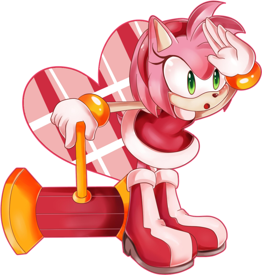 Sonic Con Amy Rose Clipart (900x950), Png Download