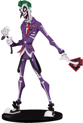 Day Of The Dead Joker Vinyl Figure By Hainan Saulique - Dc Artists Alley Joker Vinyl Figure Nooligan Clipart (600x600), Png Download