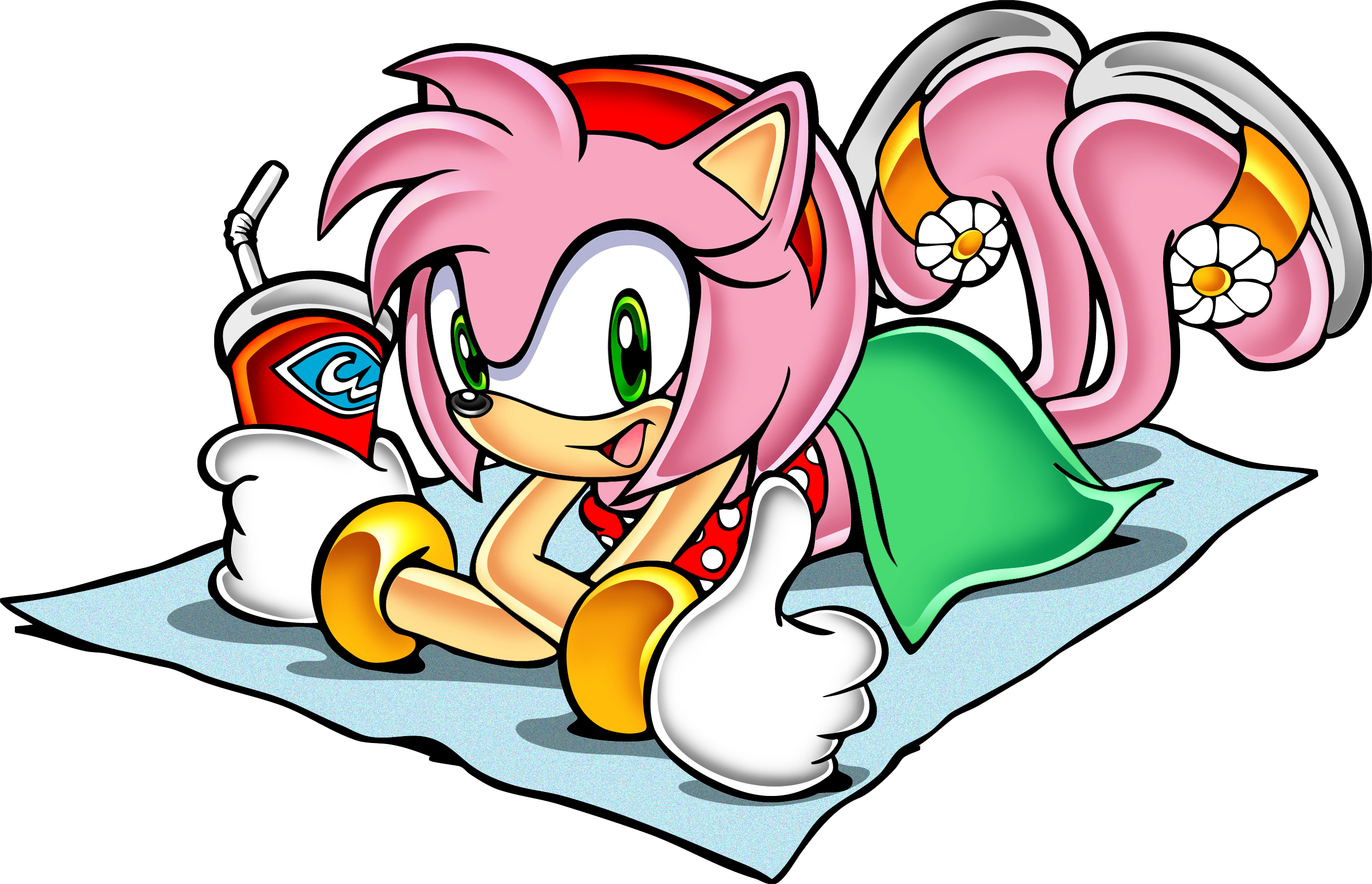 34, 2 July 2011 - Amy Sonic Adventure Art Clipart (2773x1787), Png Download