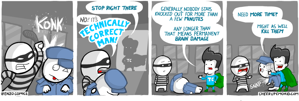 Technically Correct Man Meme Clipart (980x335), Png Download