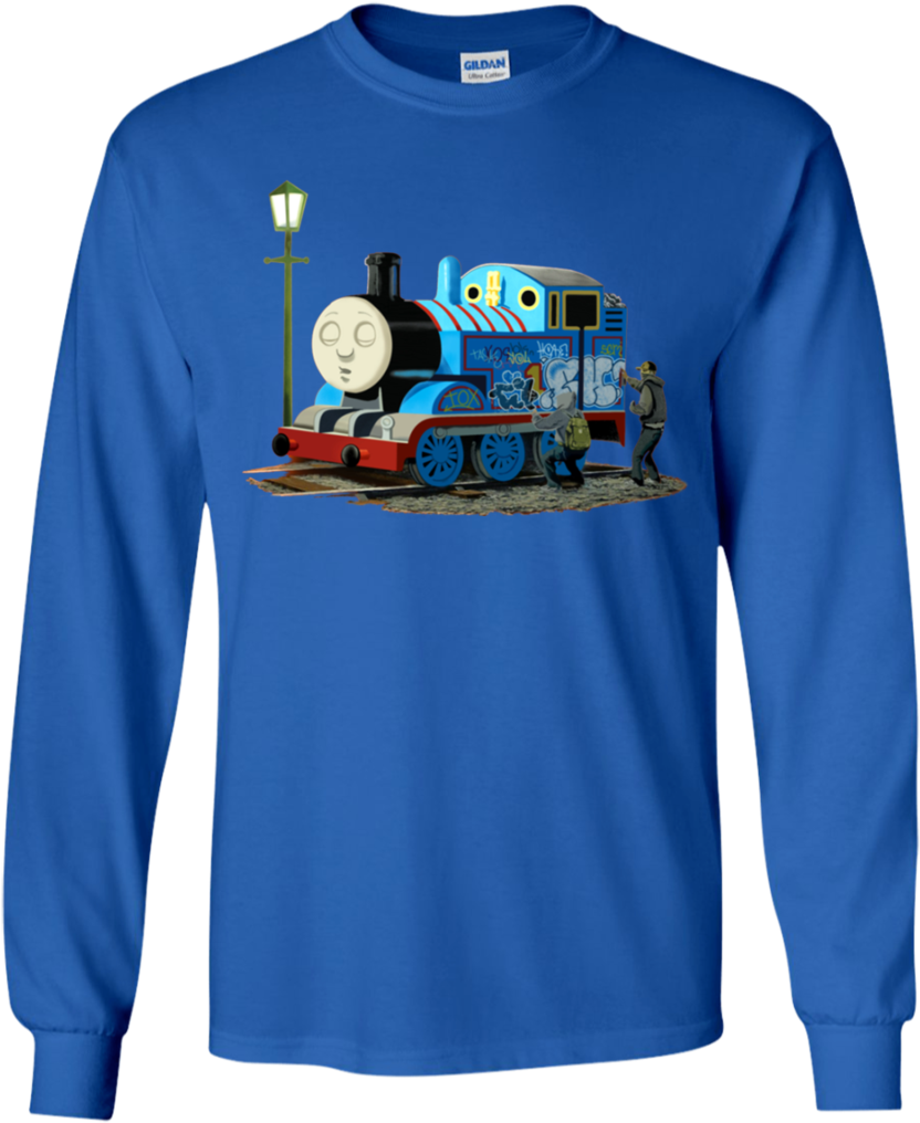 Banksy Thomas The Tank Engine Youth Ls T Shirt T Shirts - T-shirt Clipart (1024x1024), Png Download