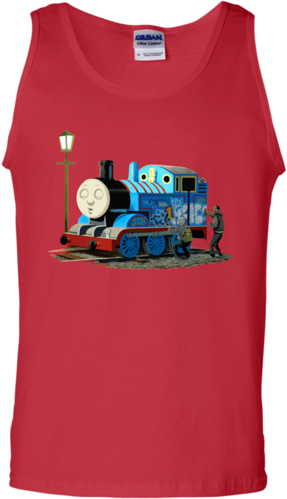 Banksy Thomas The Tank Engine Tank Top T-shirts - Shirt Clipart (1024x1024), Png Download