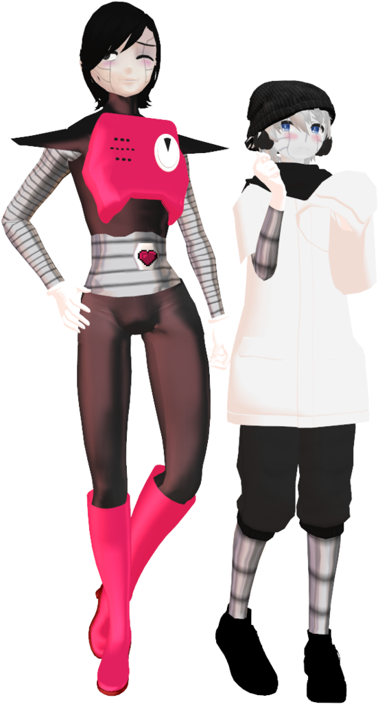 Blooky And Mettaton - Mettaton Ex And Blooky Clipart (551x1026), Png Download