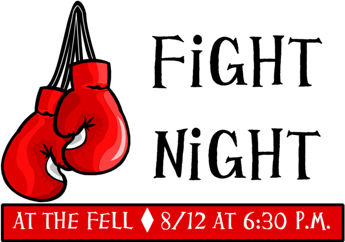 Fight Night At The Fell - Fight Night Clip Art - Png Download (724x495), Png Download