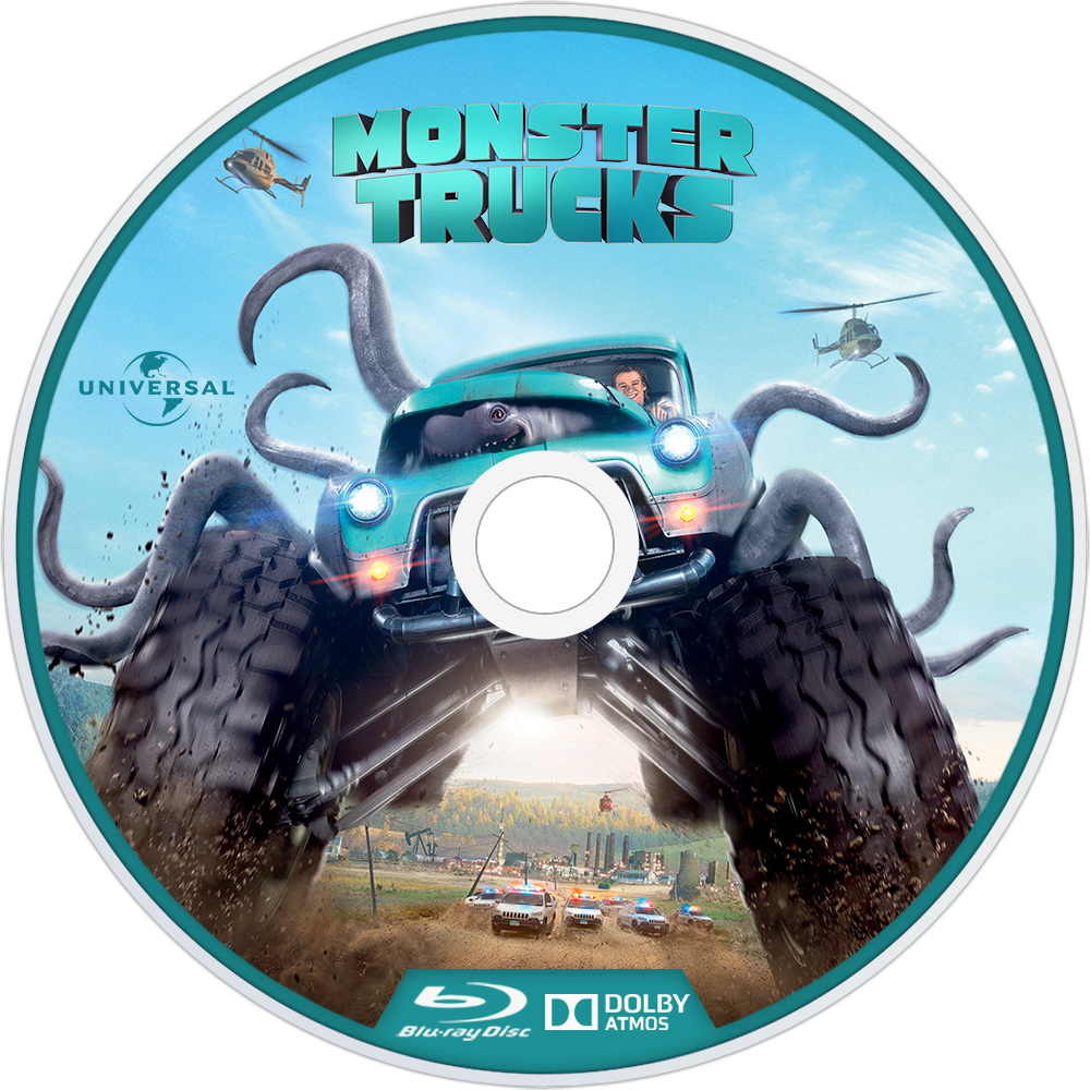 Monster Trucks Bluray Disc Image - Monster Truck Movie Hd Clipart (1000x1000), Png Download