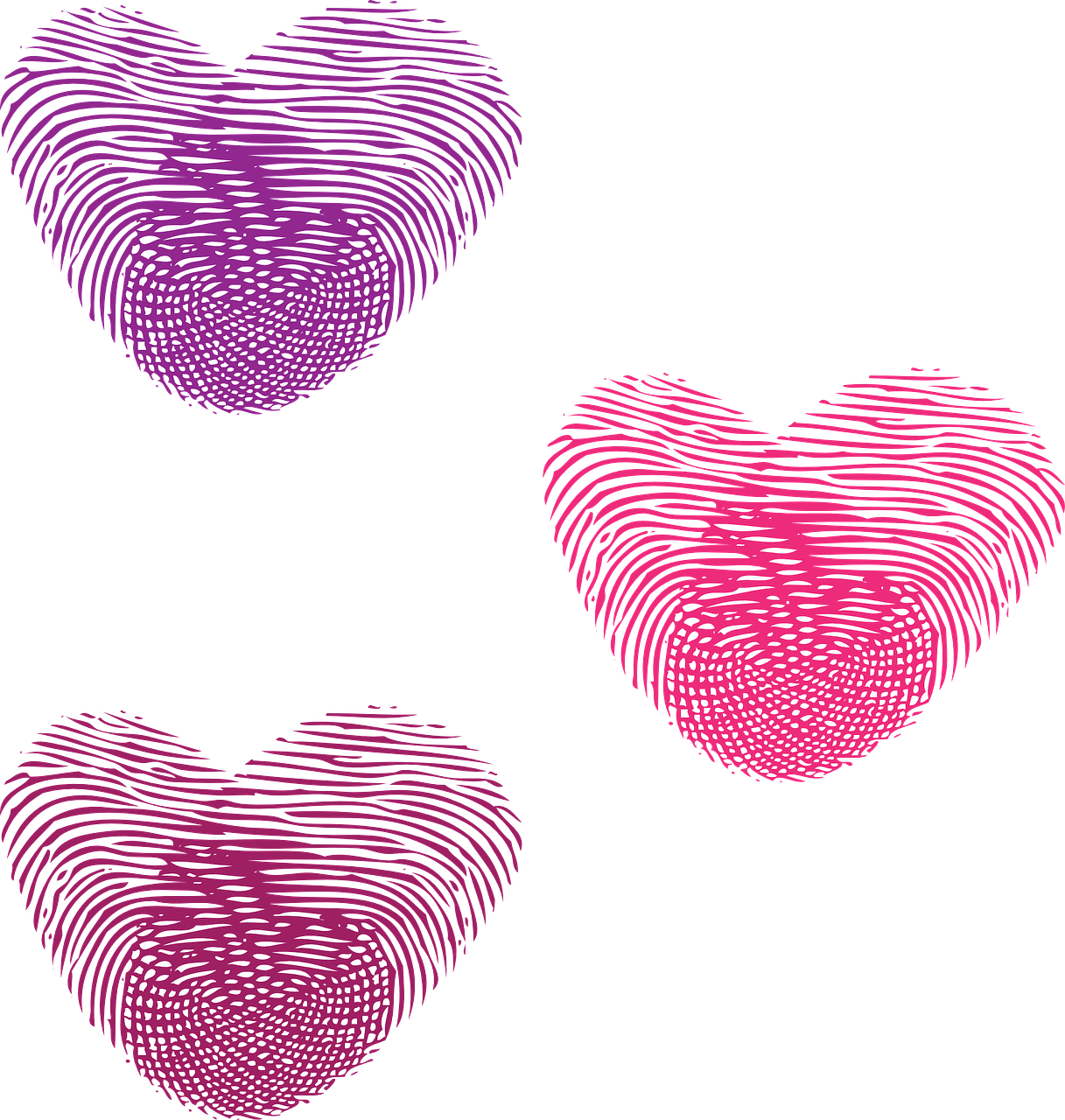 Small - Thumb Print Art Heart Clipart (564x593), Png Download