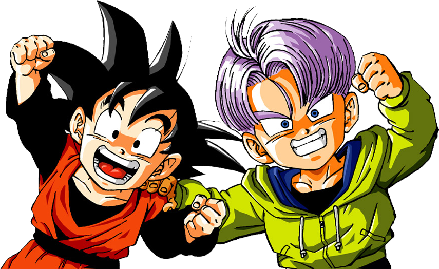 Share This Image - Kid Trunks And Goten Clipart (855x524), Png Download