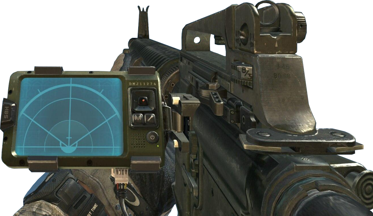 Heart Beat Sensor - Call Of Duty Modern Warfare M16a4 Clipart (1307x758), Png Download