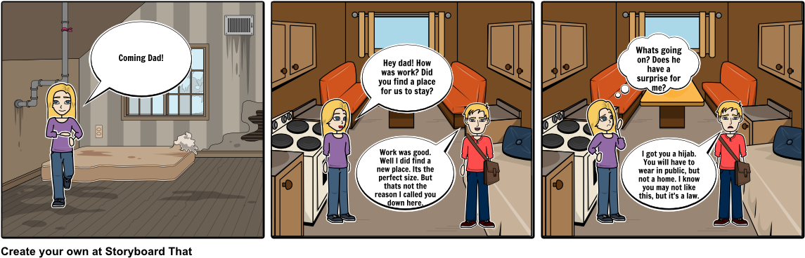 Hijab - Cartoon Clipart (1164x385), Png Download