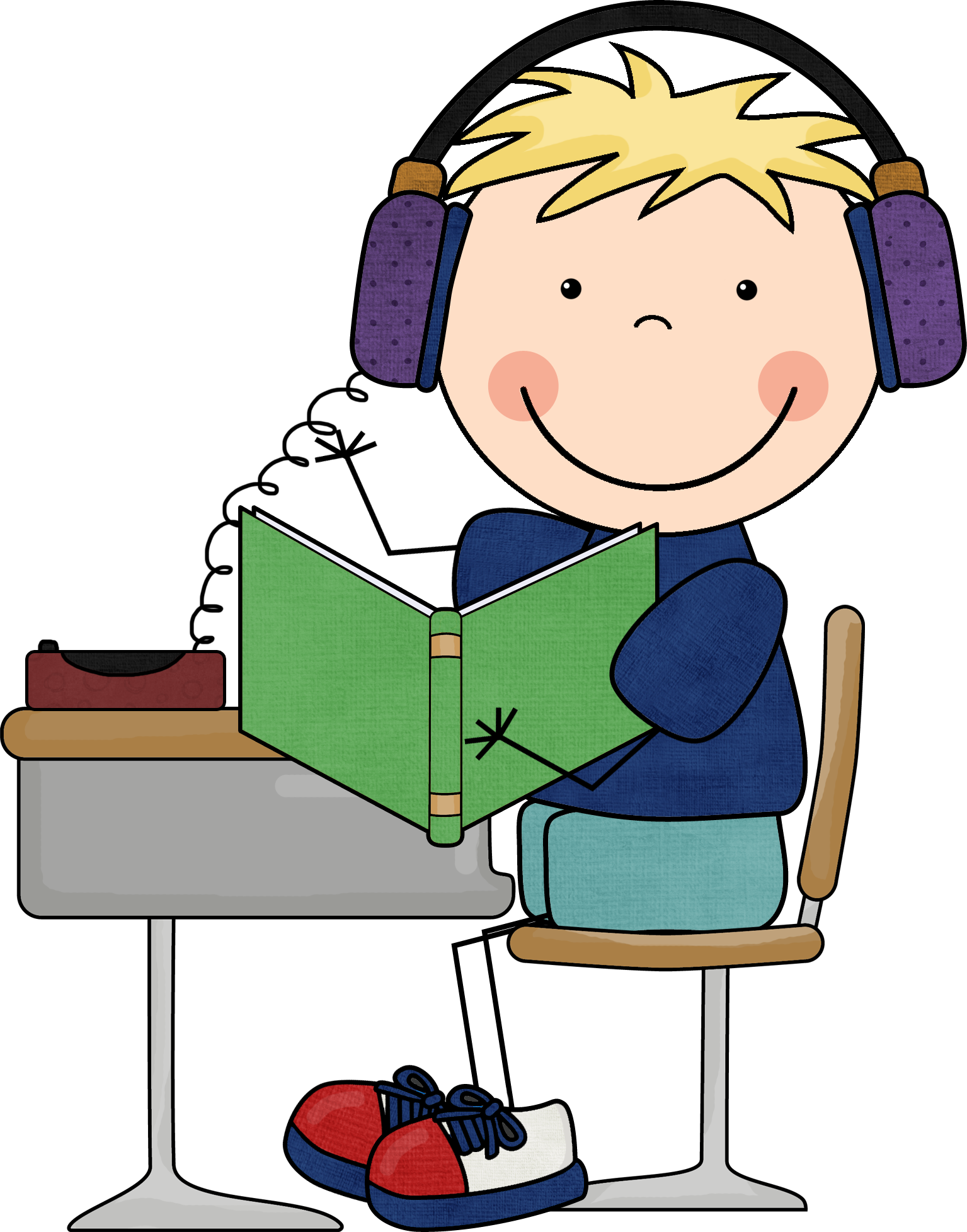Kids Reading Png Kid3png 04 Sep 2011 Clipart - Listen To Reading Clipart Transparent Png (1535x1956), Png Download