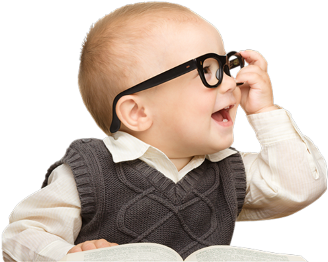 Baby With Glasses Png Clipart (709x537), Png Download