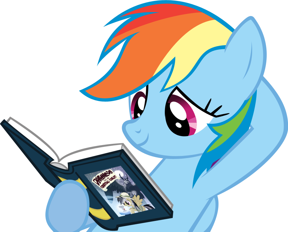 Dash159 ) - My Little Pony Reading Png Clipart (932x750), Png Download