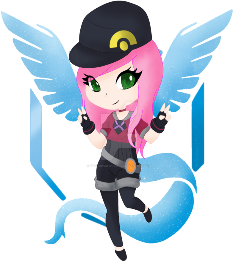 Team Mystic Linda By Shadowgothicgirl - Team Mystic Girl Clipart (800x1000), Png Download