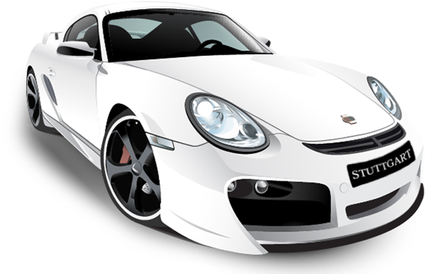 White Porsche Png Clipart (1022x538), Png Download