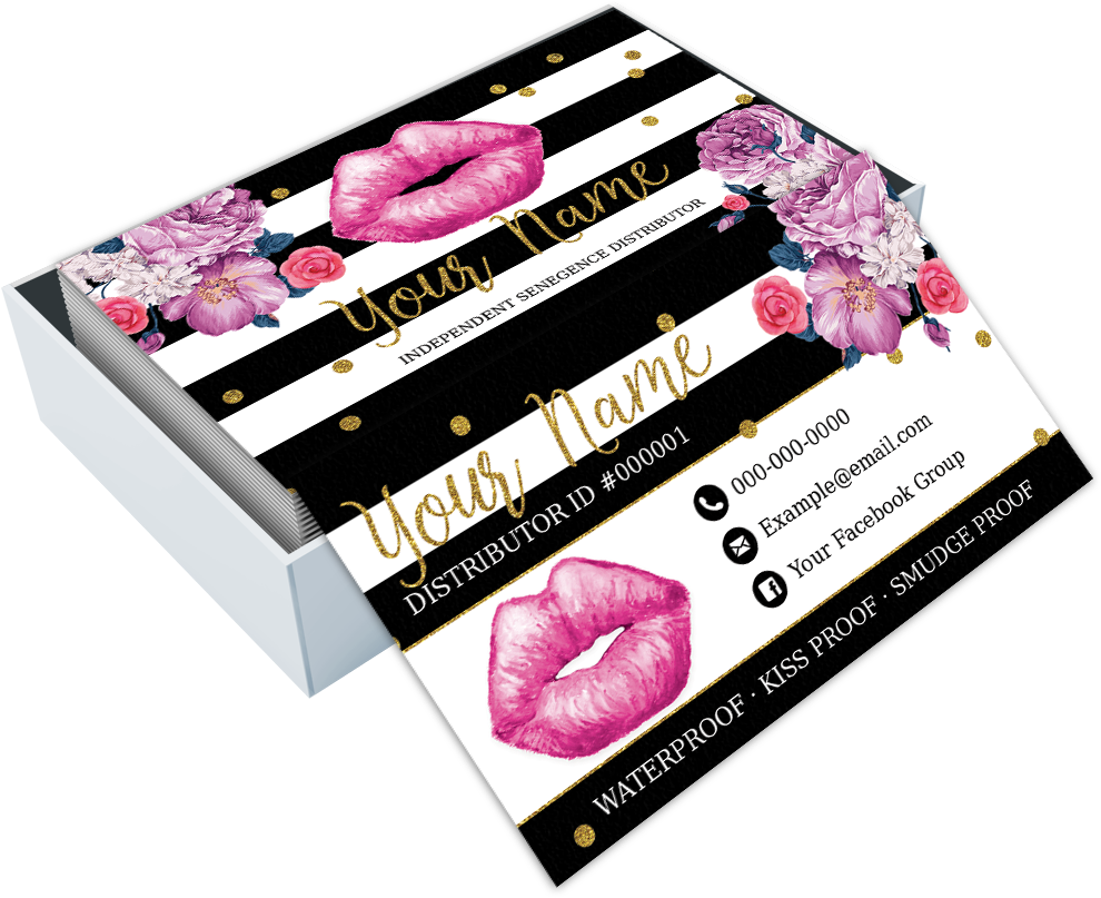 Custom Senegence Lipsense Business Cards Design - Lip Gloss Clipart (1006x850), Png Download