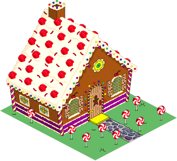 Tapped Out Gingerbread House - Gingerbread House Tapped Out Clipart (618x560), Png Download