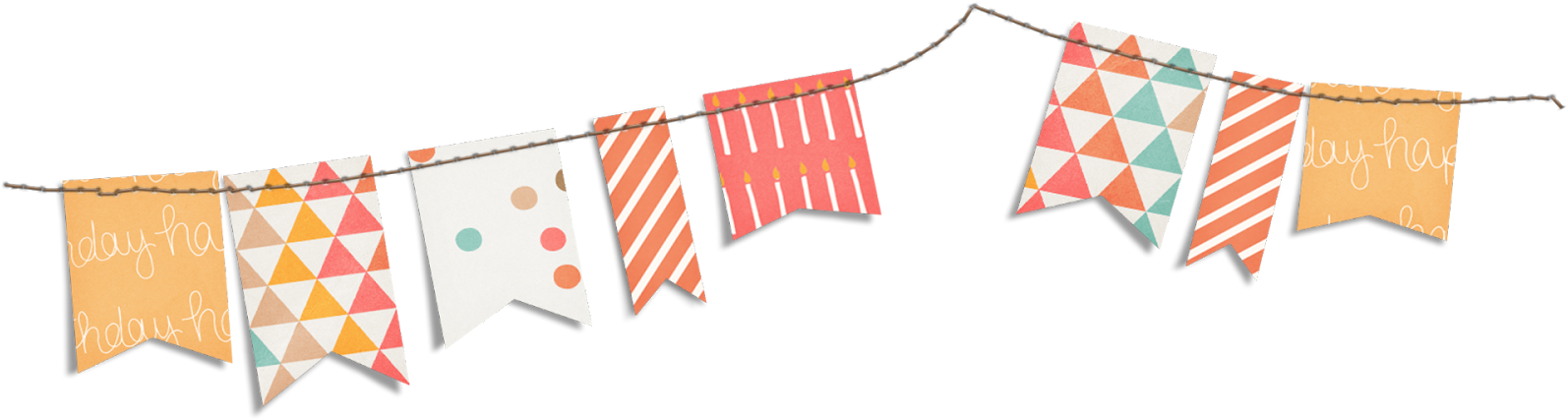 Banderines Png Tumblr - Banderines Png Clipart (1600x432), Png Download