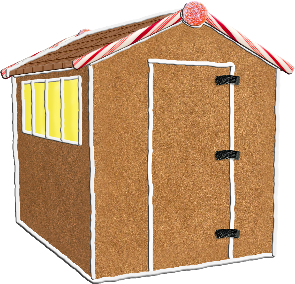 Gingerbread House - Gingerbread Shed House Clipart (1200x1200), Png Download