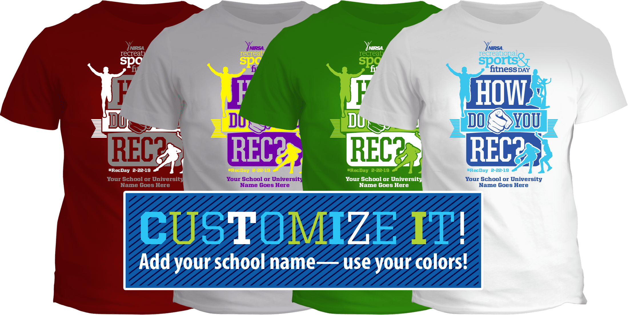 Get Your Nirsa Rec Day Shirt - Nirsa Recreational Sports & Fitness Day Clipart (2199x1103), Png Download
