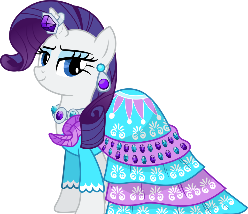 Gambar Kuda Pony Rarity - My Little Pony Rarity Dress Clipart (1024x884), Png Download