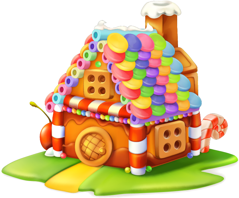 Gingerbread House Cupcake Sweetness Candy - Transparent Gingerbread House Clip Art - Png Download (839x695), Png Download