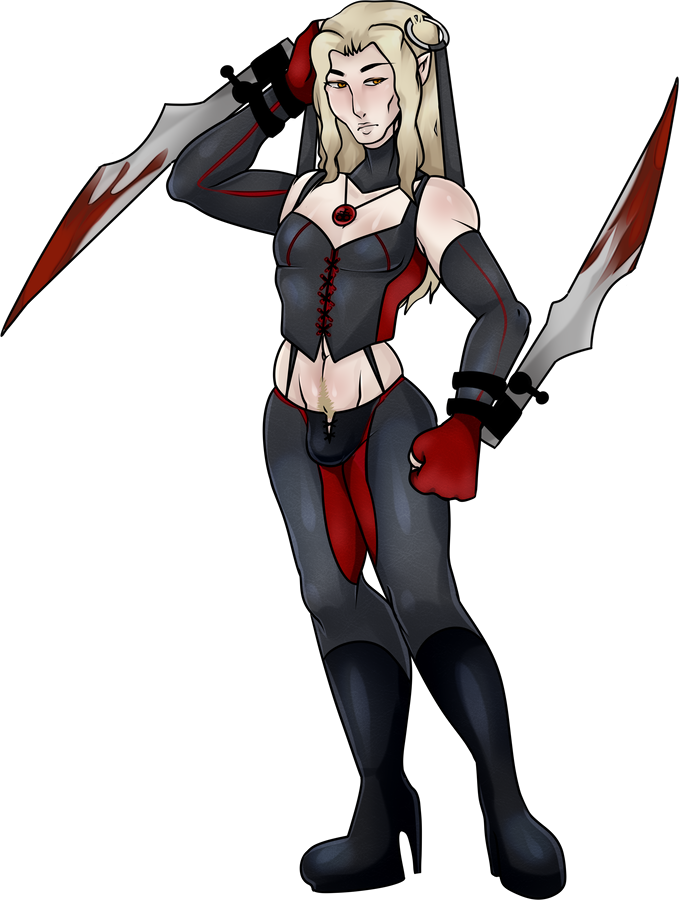 Alucard Dressed As Rayne From Bloodrayne Sexualize - Cartoon Clipart (679x900), Png Download