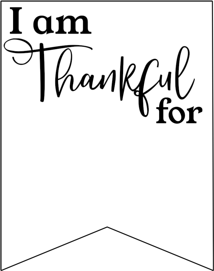 Happy Thanksgiving - Thankful Banner Clipart (750x1000), Png Download