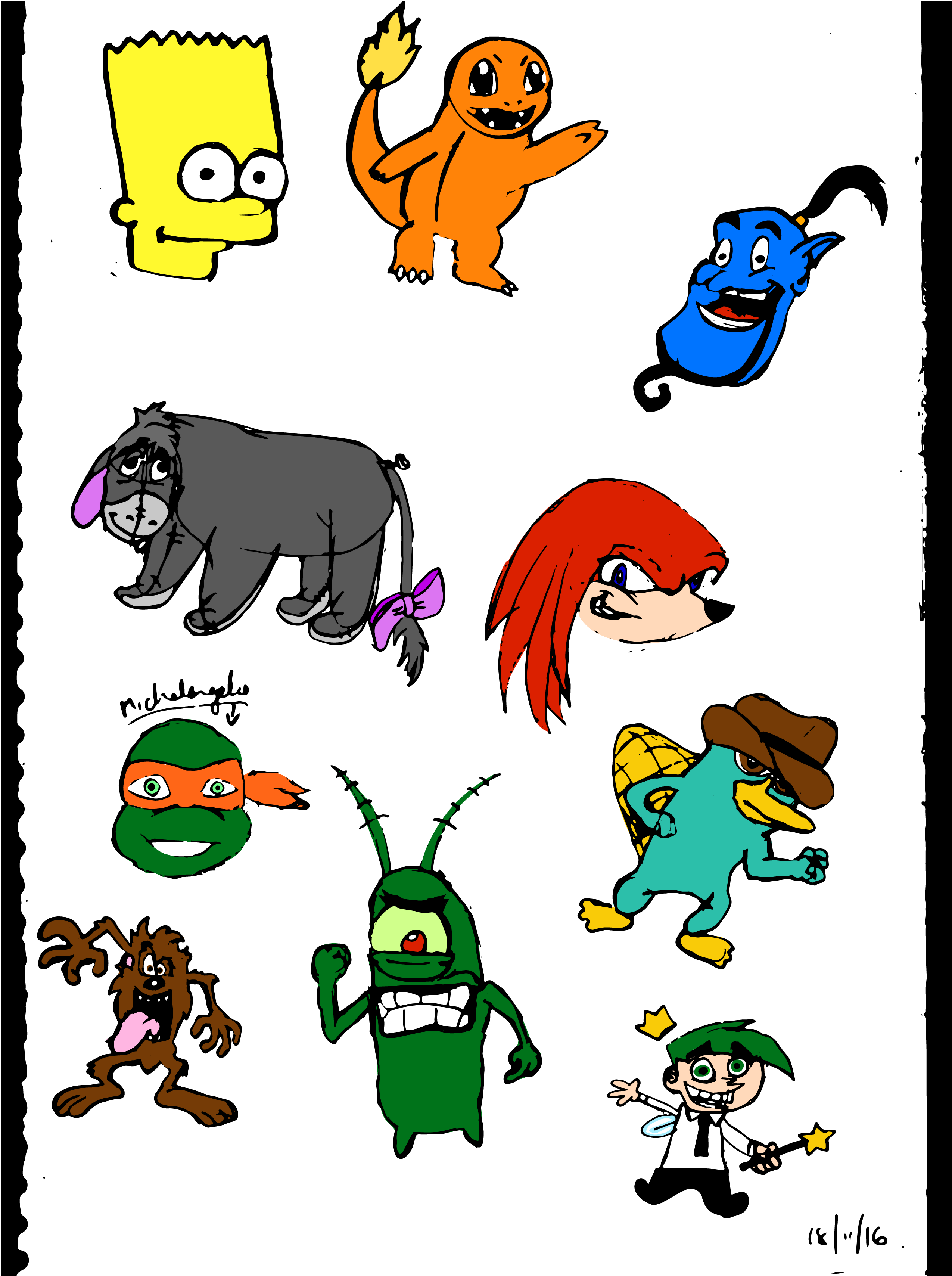 Bart Simpson Clipart Teenager - Cartoon - Png Download (2550x3417), Png Download