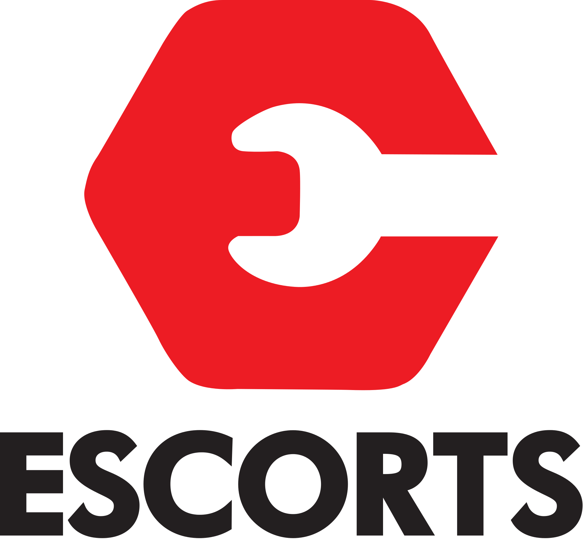 Escorts Construction Equipment Logo Clipart (2000x1849), Png Download