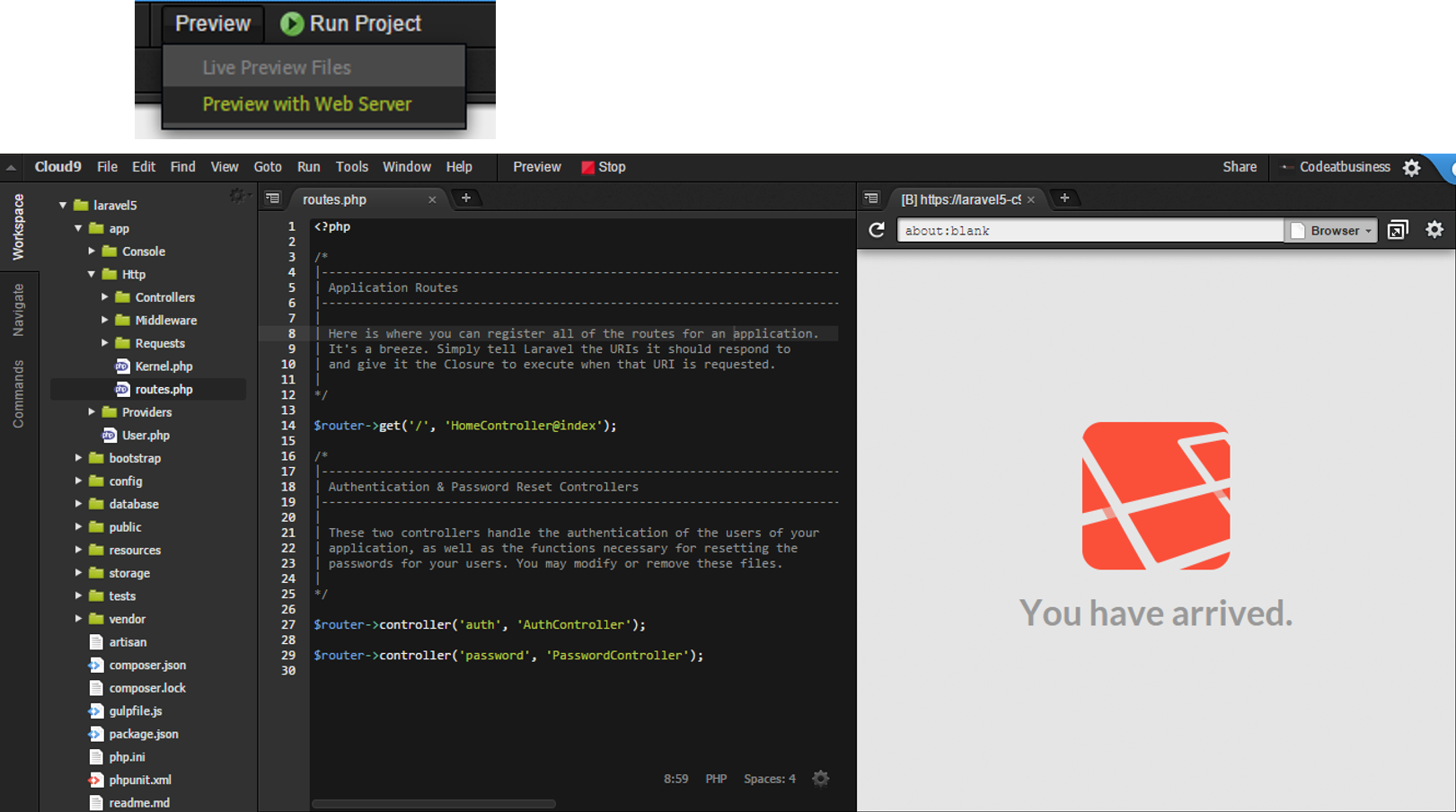 Cloud9-3 - Cloud9 Php Clipart (1621x904), Png Download