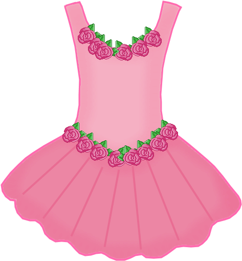 Tutu Dibujo Png - Girl Dress Clip Art Transparent Png (500x700), Png Download