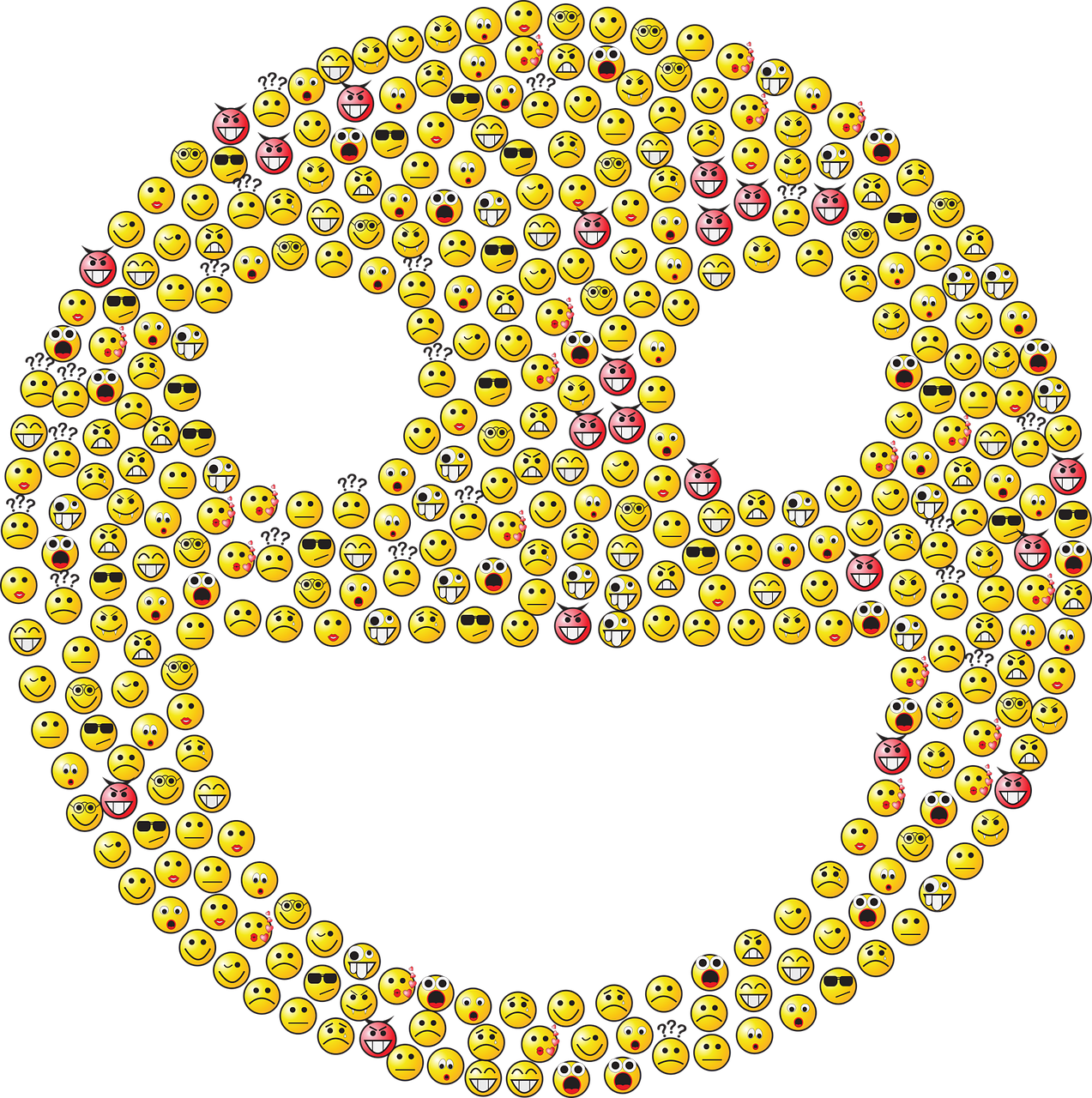 Emoticons Emoji Smileys - Dibujos De Todos Los Emoji Clipart (1273x1280), Png Download