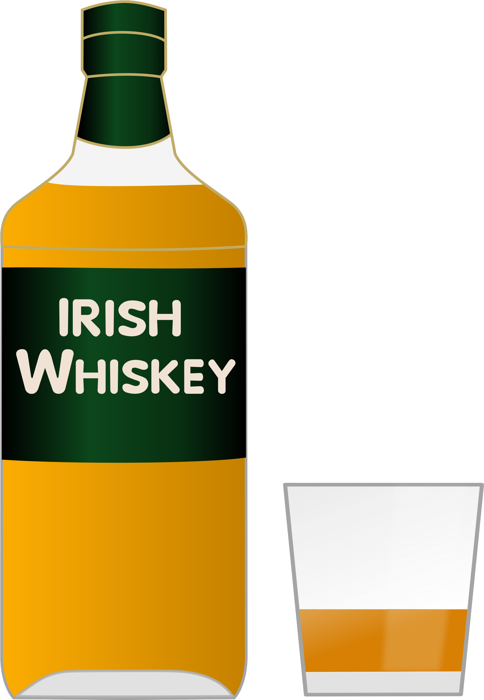 Liqueur Irish Alcoholic Drink Scotch Whisky Free - Irish Whiskey Bottle Clipart - Png Download (523x750), Png Download