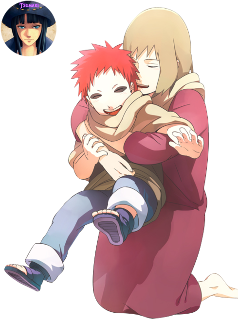 Render Gaara Karura Naruto Enfant Calin Mere Famille - Naruto Karura Clipart (500x676), Png Download