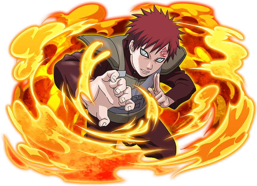 War Gaara Artwork Pic - Gaara Clipart (856x619), Png Download