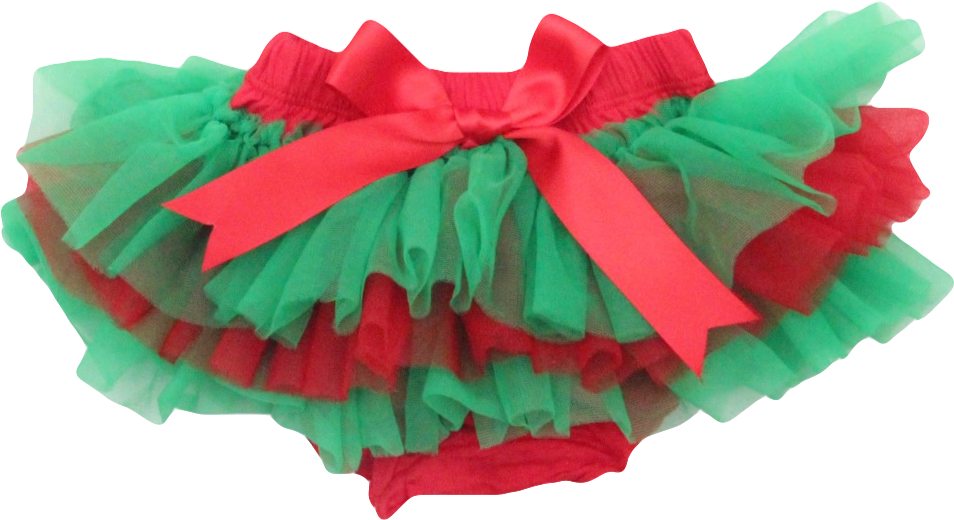 Red And Green Christmas Tutu Bloomer Clipart (954x520), Png Download