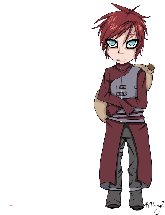 Gaara Chibi - Cartoon Clipart (1000x800), Png Download