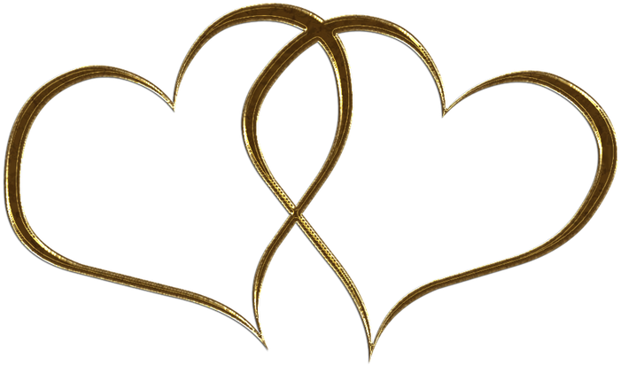 Wedding Heart Clipart Copy - Wedding Gold Heart Png Transparent Png (788x493), Png Download