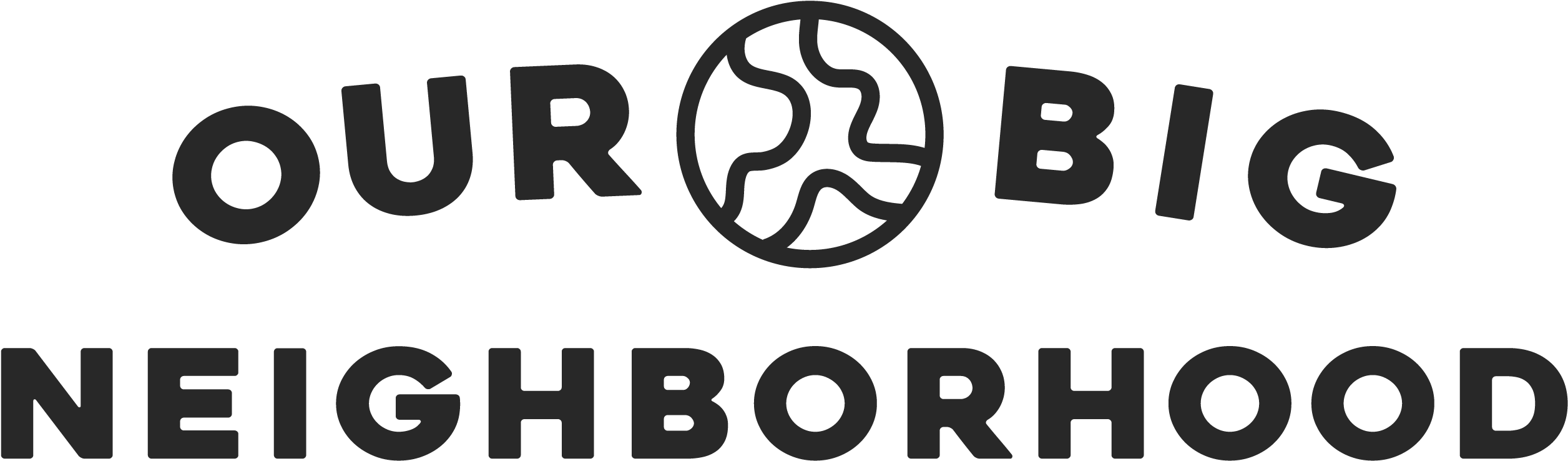 Neighborhood Png - Black-and-white Clipart (2585x812), Png Download