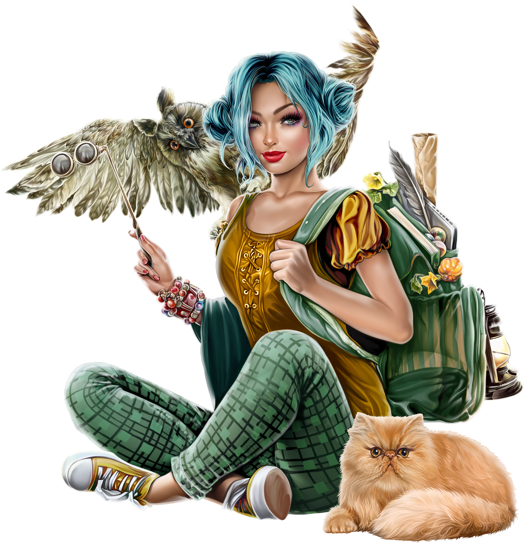 Pin By ~girly❤️girl~ On ~ Women 'liilu' Is On Study' - Illustration Clipart (2500x2500), Png Download