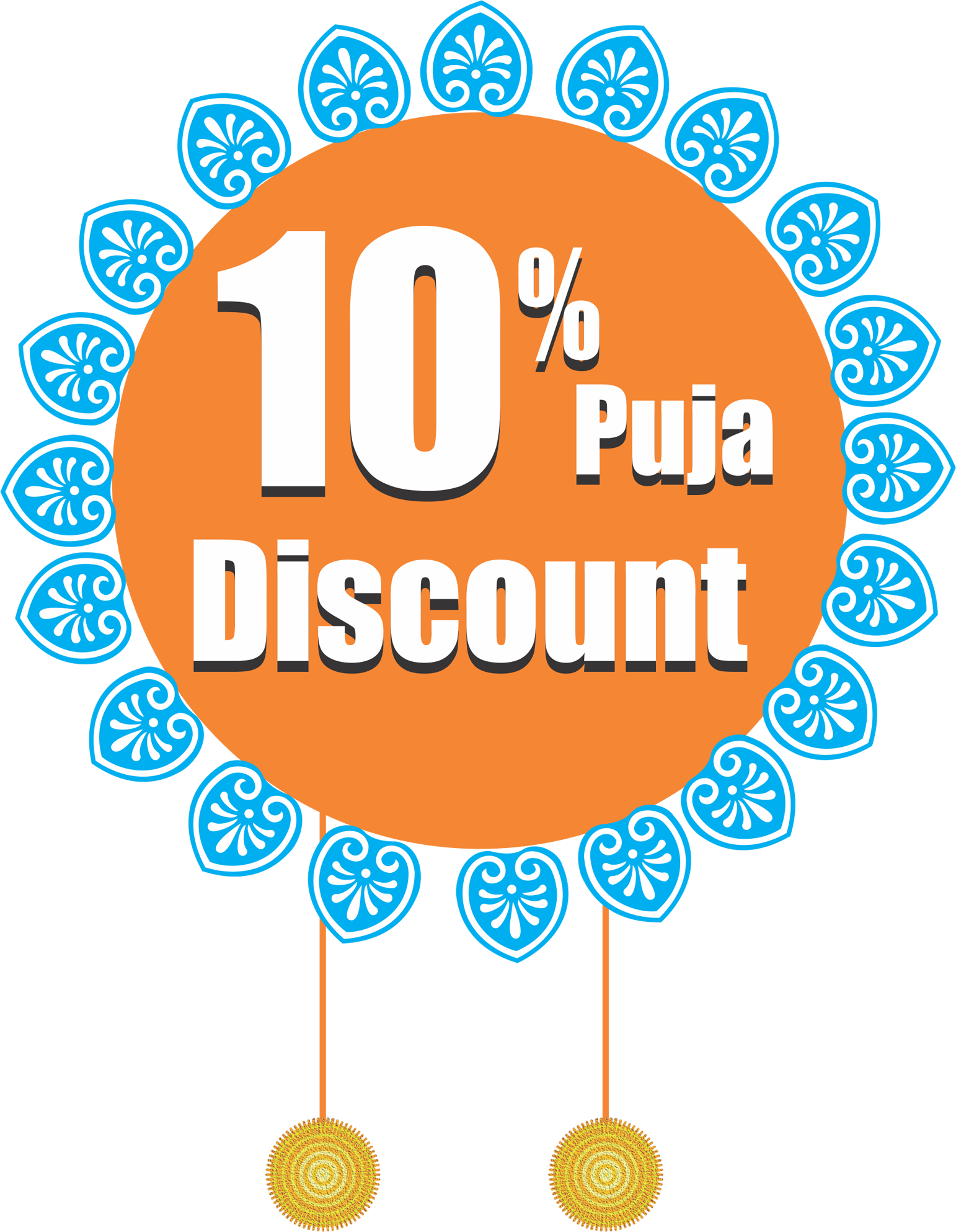 Durga Puja Discount Design Png - Durga Puja Png Design Clipart (1542x1986), Png Download
