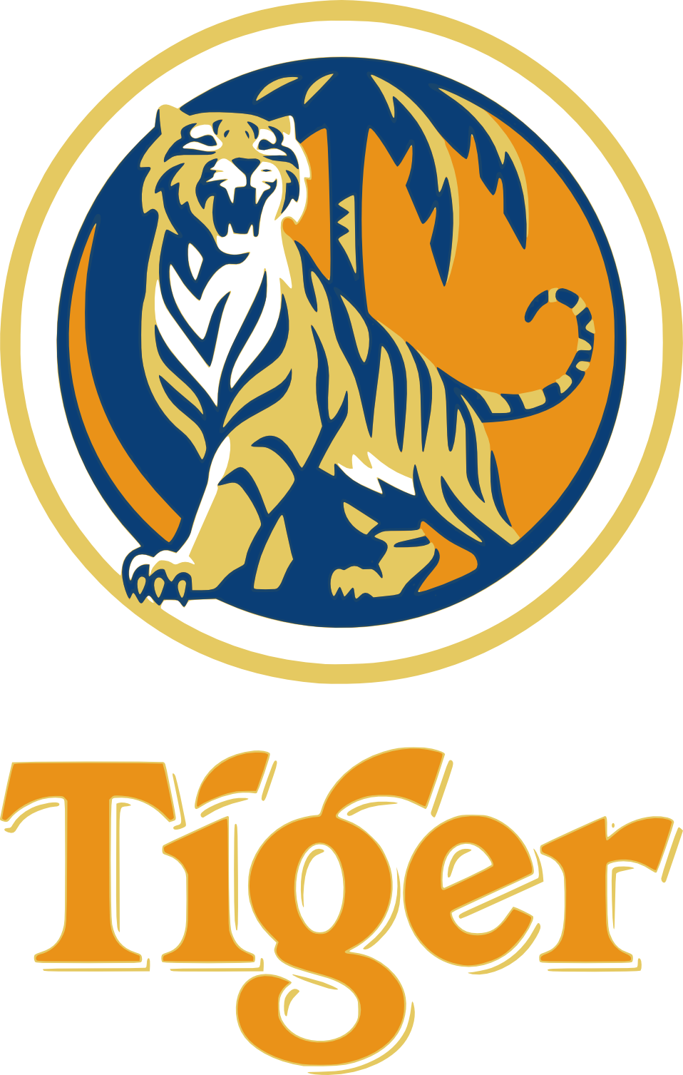 Tiger Full Colour - Tiger Beer Logo Png Clipart (958x1507), Png Download