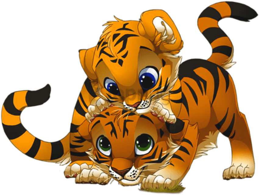 Free Png Download Tigers Png Images Background Png - Cute Cartoon Tigers Clipart (850x639), Png Download